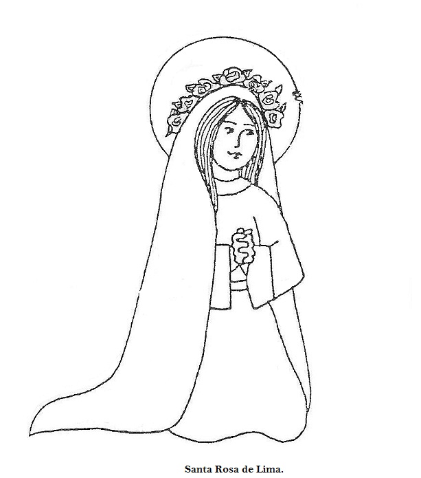 Dibujo de santa Rosa