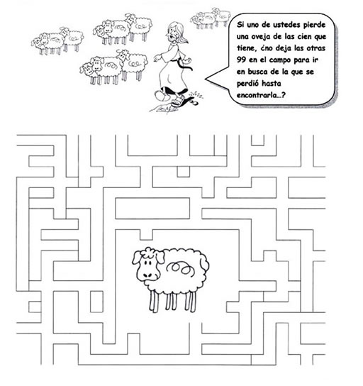 Encuentra la oveja perdida en el laberinto