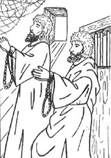 Pablo y Silas en oración (Hch 16)