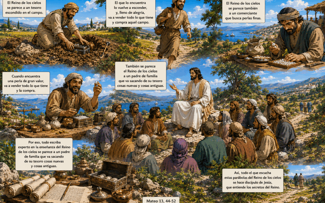 Evangelio del día: El tesoro escondido y la perla preciosa