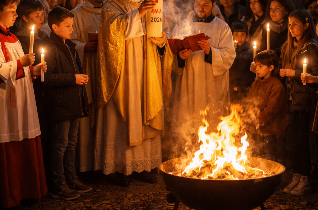 Catequesis familiar: La celebración de la luz en la Vigilia Pascual