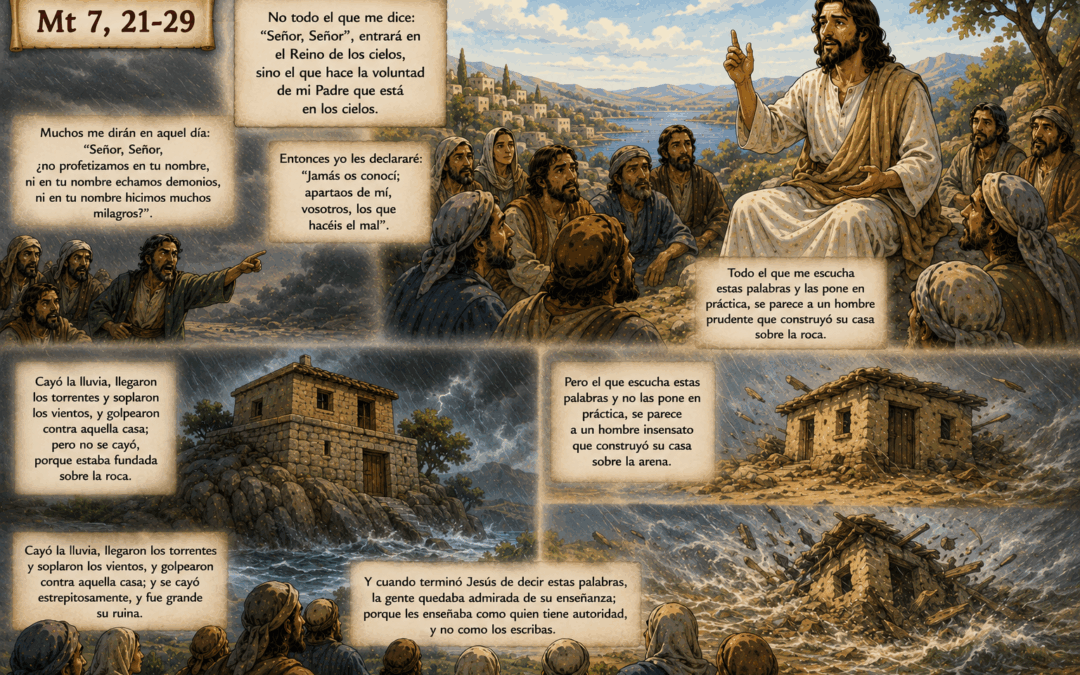 Evangelio del día: Construir sobre Cristo y con Cristo