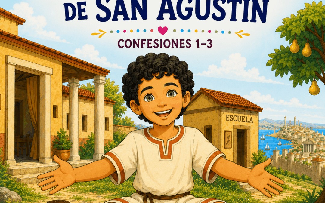 Aprende, comprende y colorea la infancia y juventud de san Agustín
